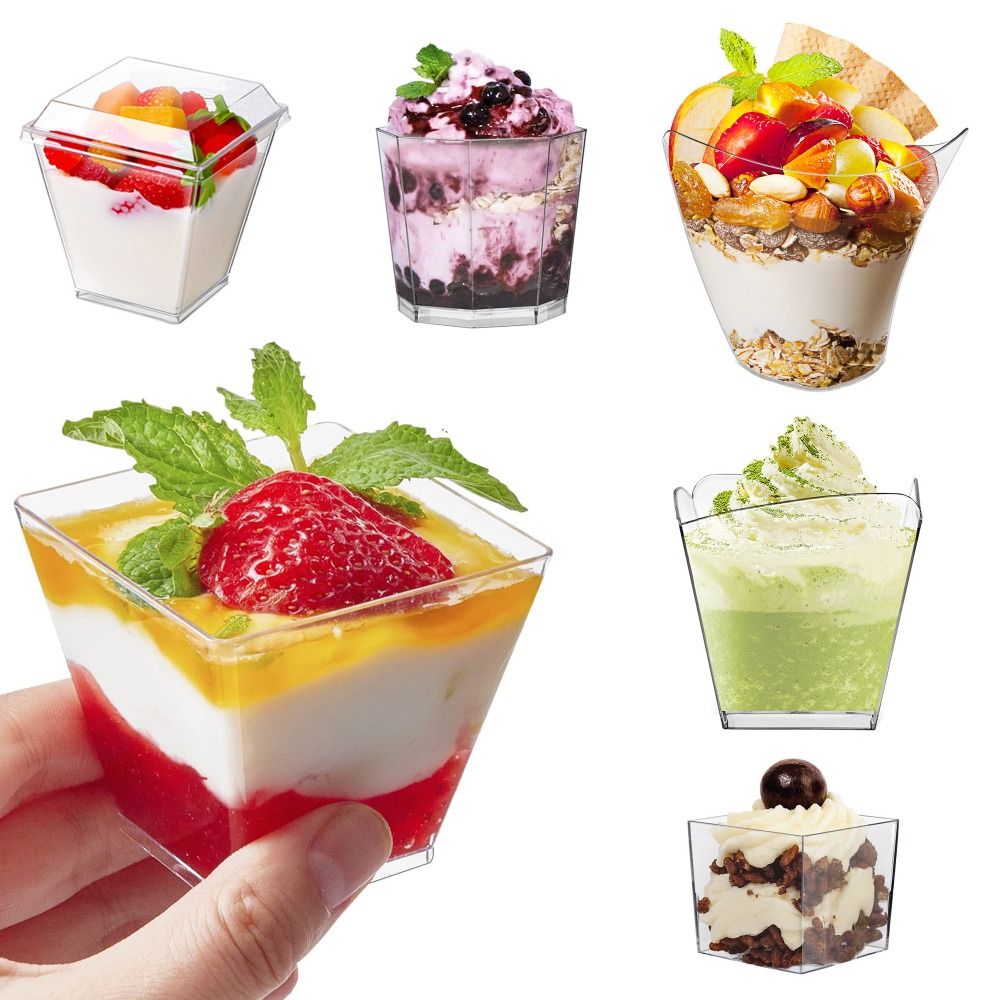 Sauce Dipping Cup - 10 szt. Jednorazowe kubeczki na jogurt,