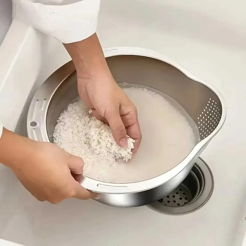 Nierdzewna miska do mycia ryżu – Meal Prep With Rice recenzja i cena